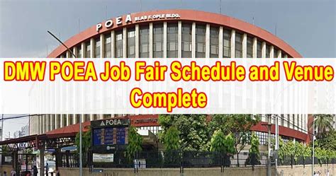 www.dmw.gov.ph job hiring 2024|DMW POEA Job Fair Schedule, and Venue 2023 Updated List.